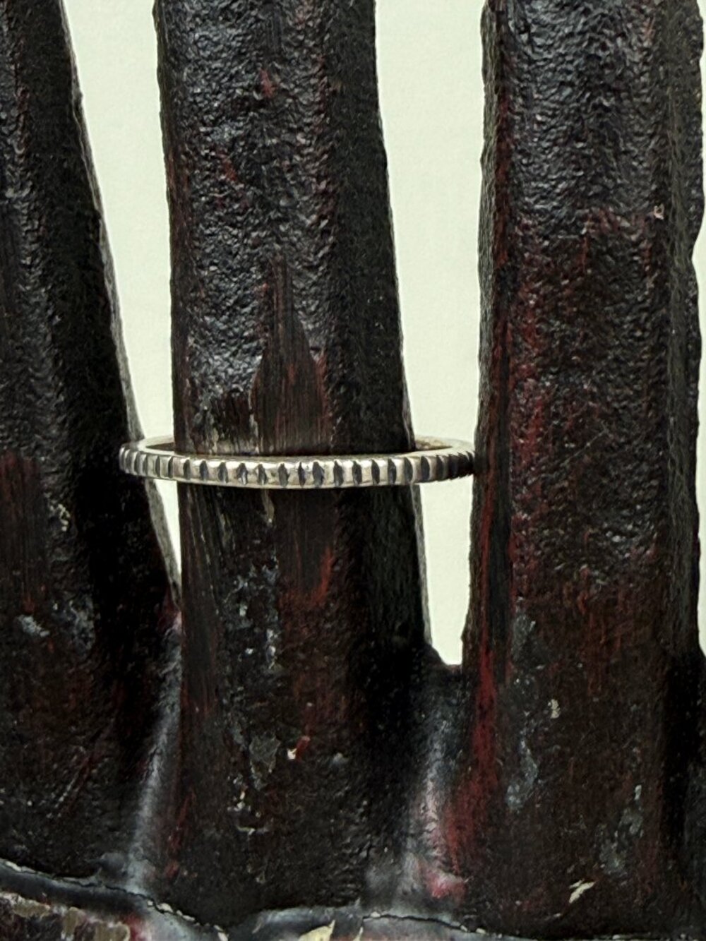 Sterling Silver Shube Etched Ring Size 9